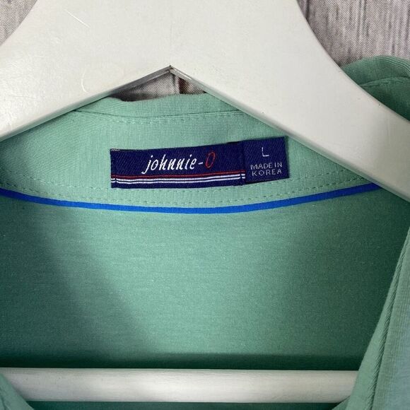 Johnnie O The Original Stretch Jersey Polo in Pistachio Green Size Large 343 - Picture 4 of 9